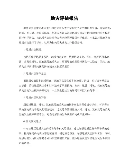 地灾评估报告