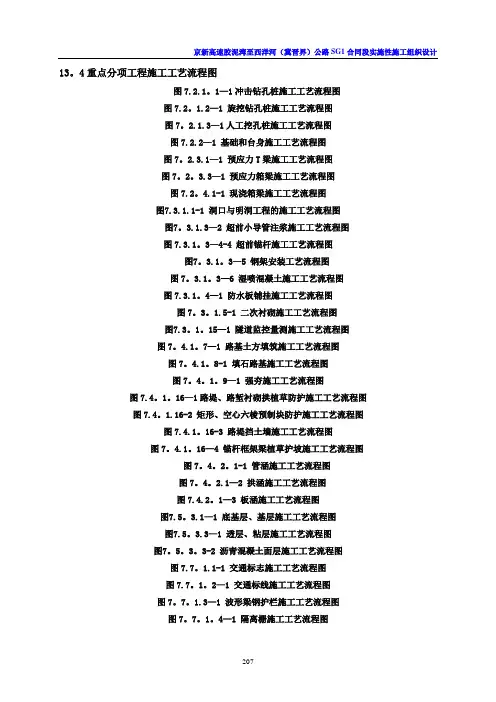 高速公路施工工艺流程图(全)