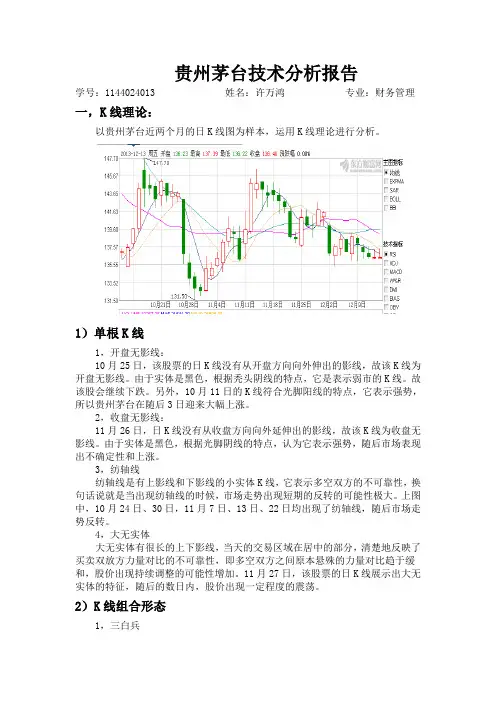 贵州茅台技术分析