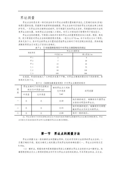 界址点测量