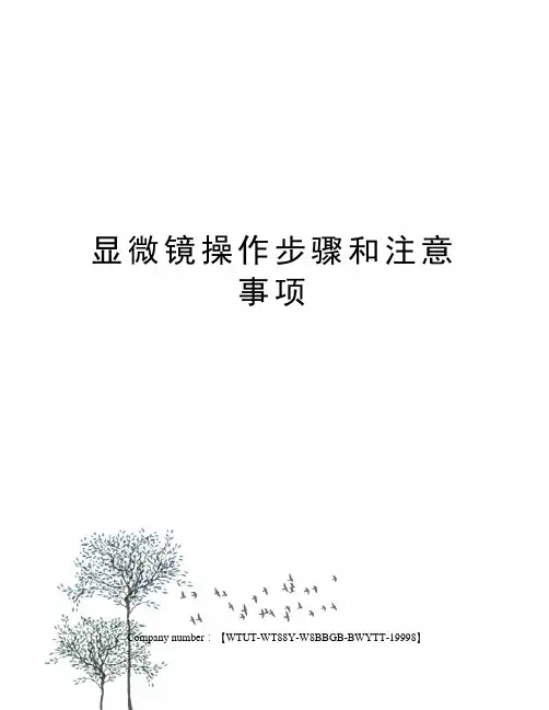 显微镜操作步骤和注意事项 4