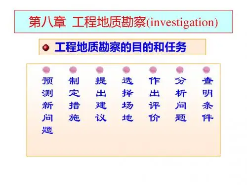 【土木建筑】第八章  工程地质勘察1-PPT课件