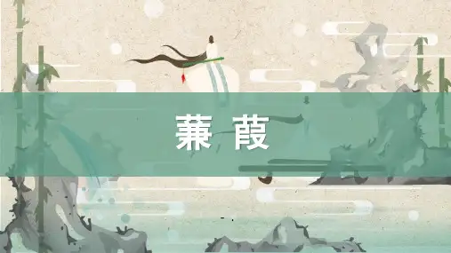 《蒹葭》PPT精品课件