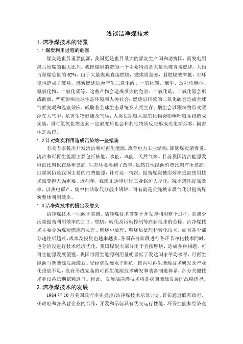 洁净煤技术