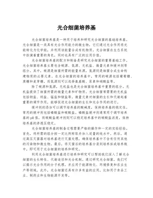 光合细菌培养基