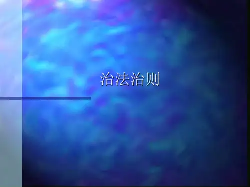 中医学课件：治法治则