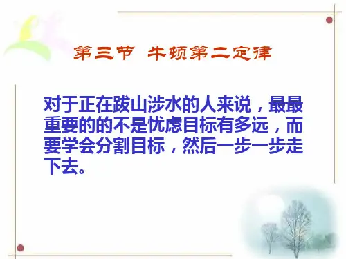 人教版 物理必修1 第四章 第三节牛顿第二定律secondlaw