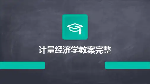 计量经济学教案完整