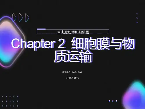 细胞膜与物质运输