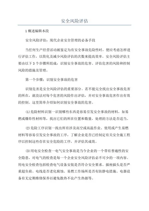 安全风险评估