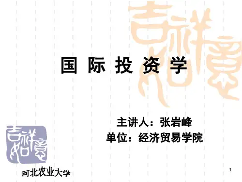 国际投资学(investment)