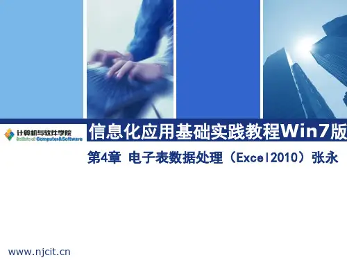 第4章 (电子表数据处理Excel2010)