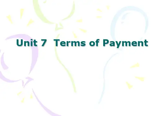 外贸函电unit 7 paymentPPT课件