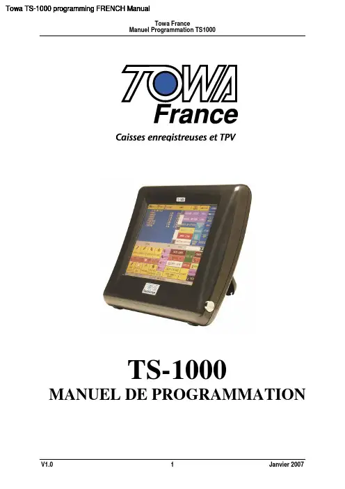 Towa TS-1000编程手册说明书