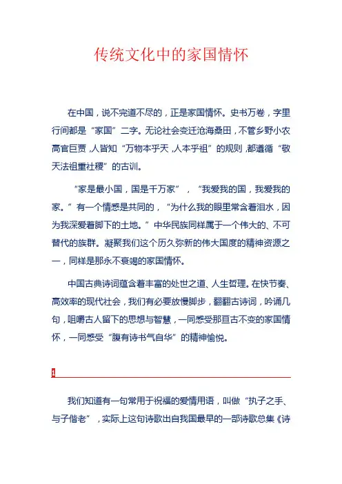 家国情怀 释义