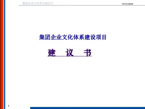 某集团企业文化项目建议书