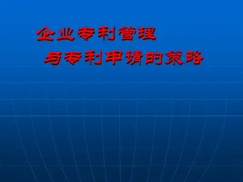 企业专利管理与策略