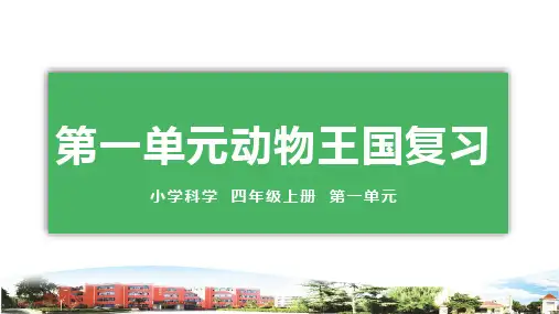 青岛版科学四年级上册第一单元动物王国复习(课件14张ppt)