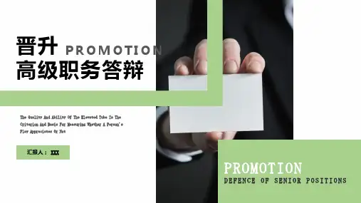 简约创意风晋升高级职位答辩专题学习PPT课件