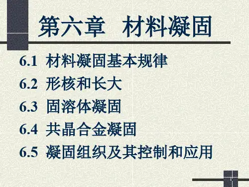 《材料科学基础》课件之第六章-----06材料凝固