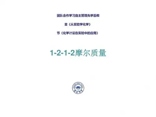 化学课件《摩尔质量》优秀ppt4 人教课标版