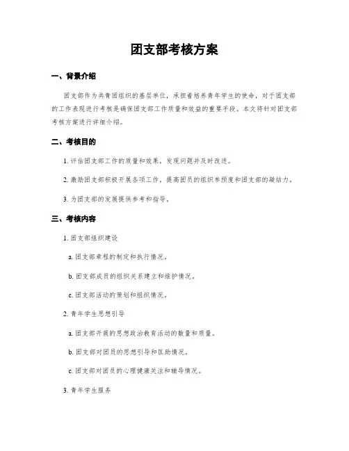团支部考核方案