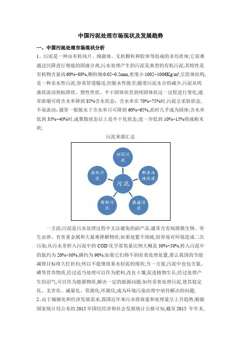污泥处理现状及趋势
