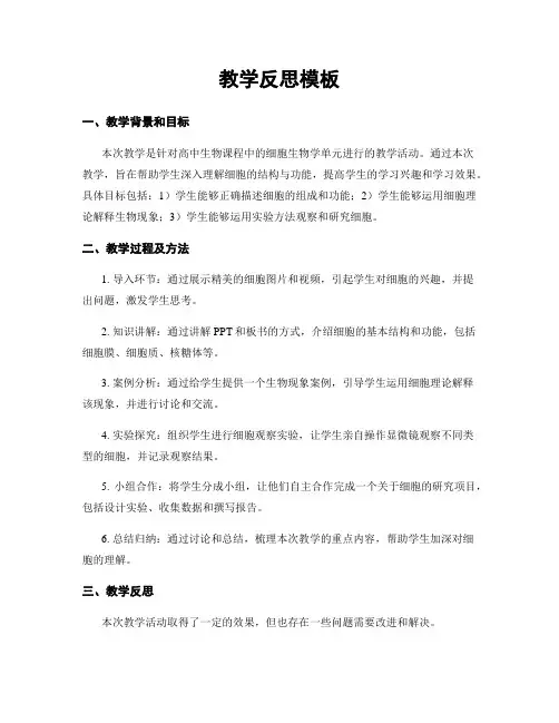 教学反思模板 (2)