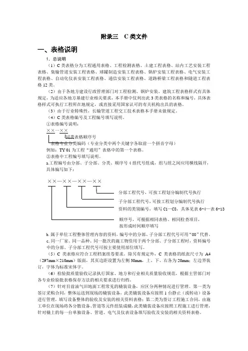 C类工程文件表格(D