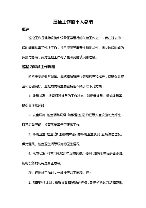 巡检工作的个人总结