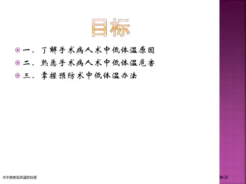 术中患者低体温的处理
