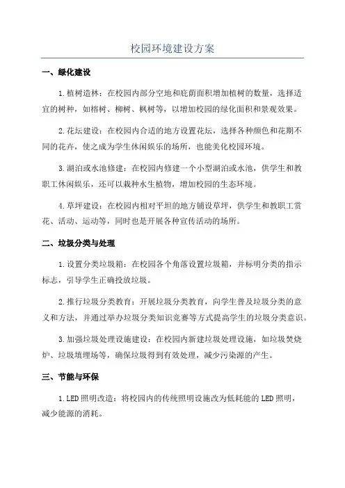 校园环境建设方案