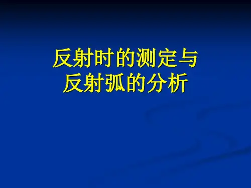 反射时的测定与反射弧的分析