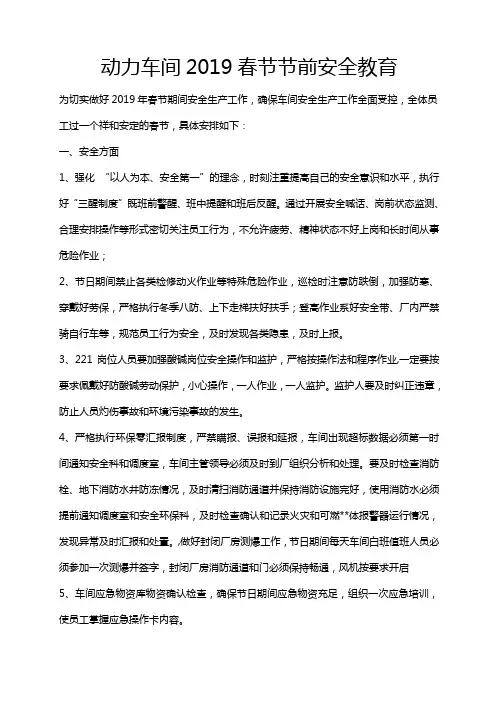 2019春节节前安全教育.doc