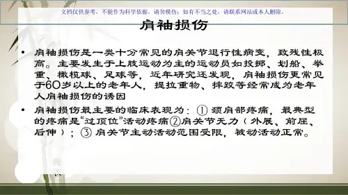 肩袖损伤的康复课件