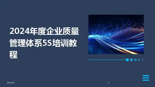 2024版年度年度企业质量管理体系5S培训教程