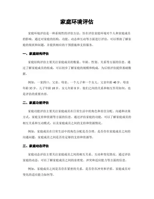家庭环境评估