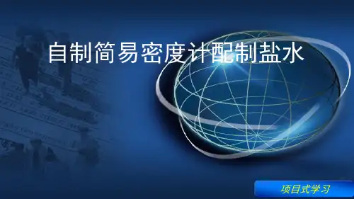 苏科版八年级下册物理：自制简易密度计配制盐水