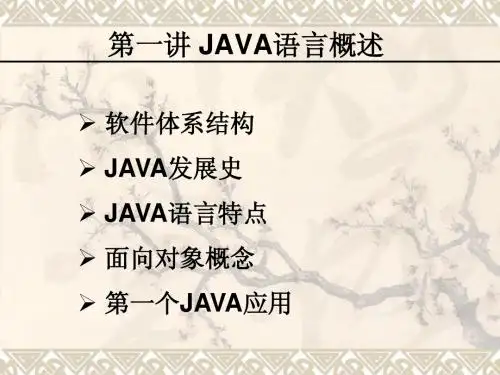 01 第一讲 JAVA语言概述