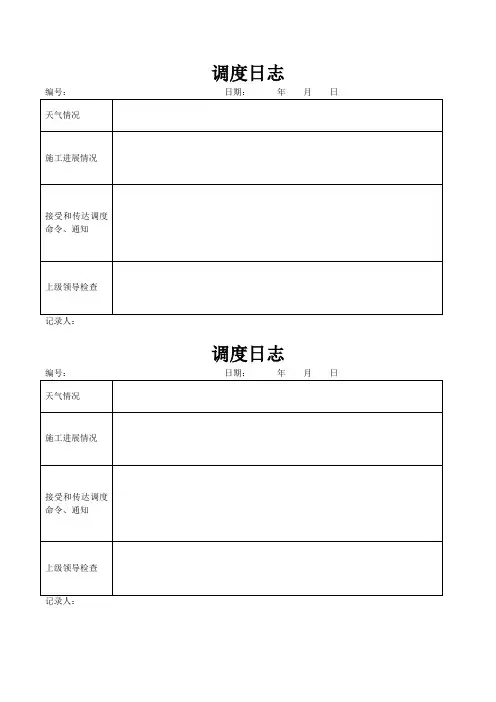 调度日志1