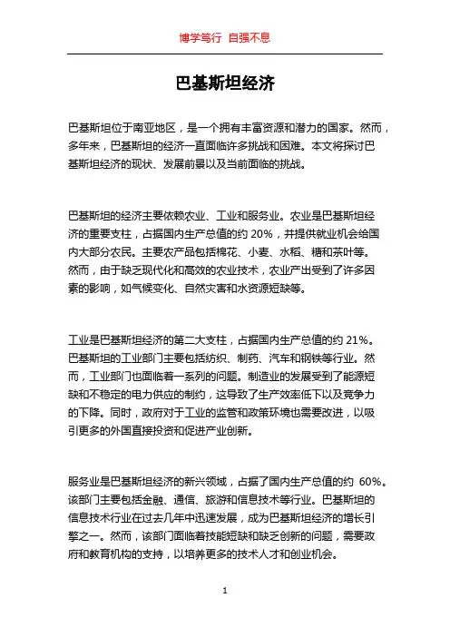巴基斯坦经济