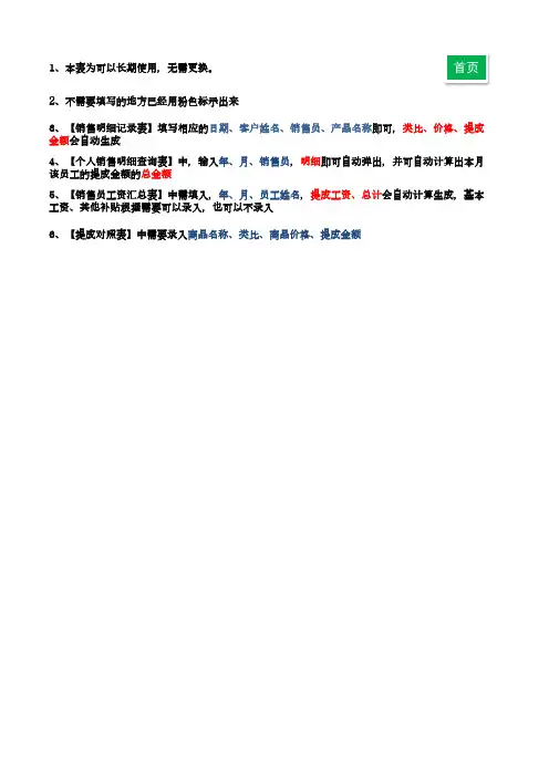 销售提成工资核算系统表(可以按金额提成)