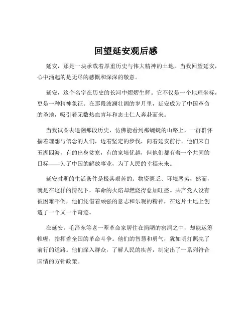 回望延安观后感