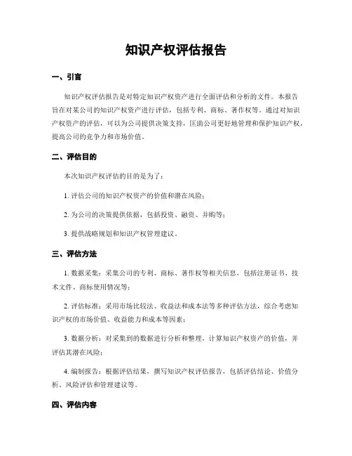 知识产权评估报告