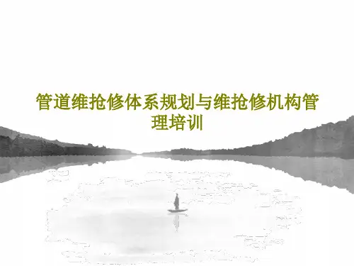 管道维抢修体系规划与维抢修机构管理培训共28页文档