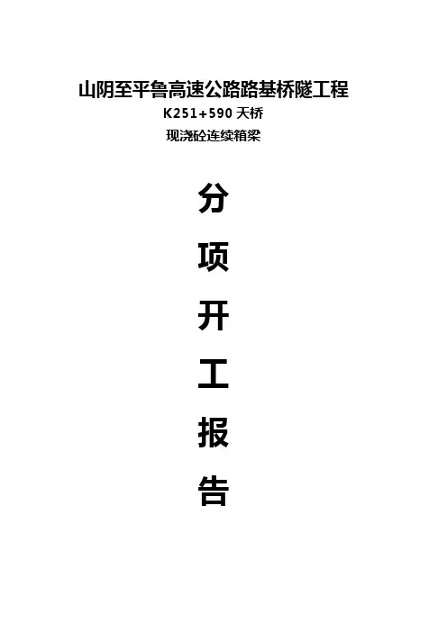 现浇箱梁施工方案一