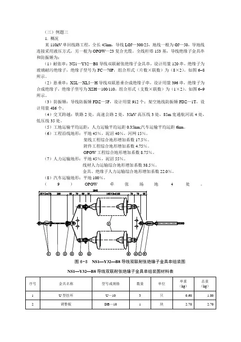 送电线路清单实例(架线)