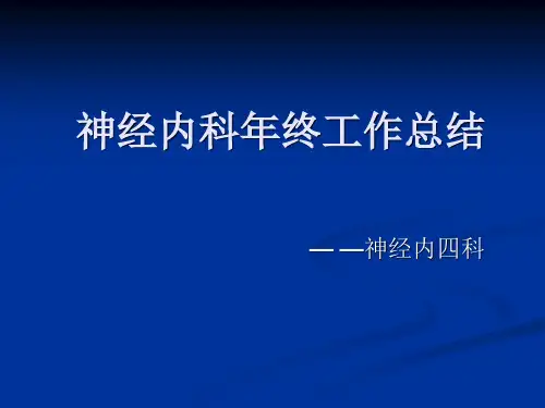 神经内科年终工作总结ppt