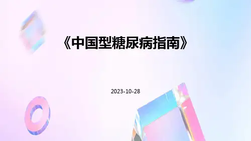 中国型糖尿病指南