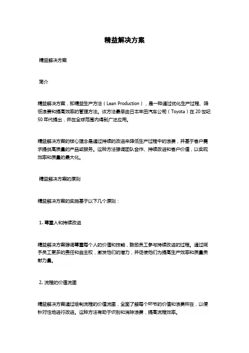 精益解决方案